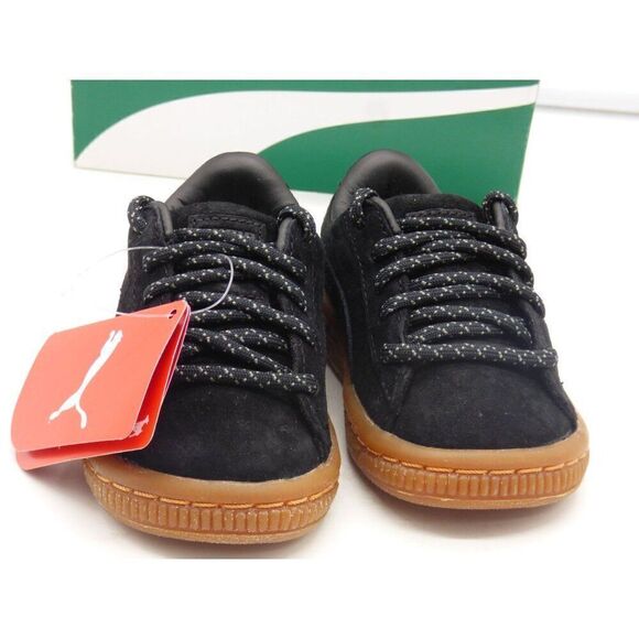PUMA Basket Classic Winterized Kid’s Shoes in Puma Black, Sz. US 4C - Picture 1 of 11